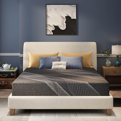 8 Inch Queen Mattress, Bamboo-Charcoal Memory Foam Mattress, Cooling & Pressu...