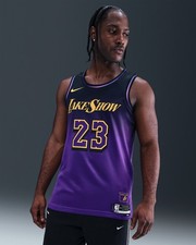 Nike Lakers LeBron James City Edition Authentic 2024/25 Jersey Men's Size Small
