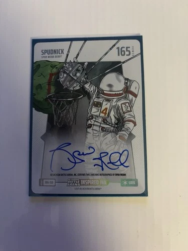 Bo Jackson Battle Arena #BFA-159 Spudnick Inspired Ink Auto Steel Spud Webb