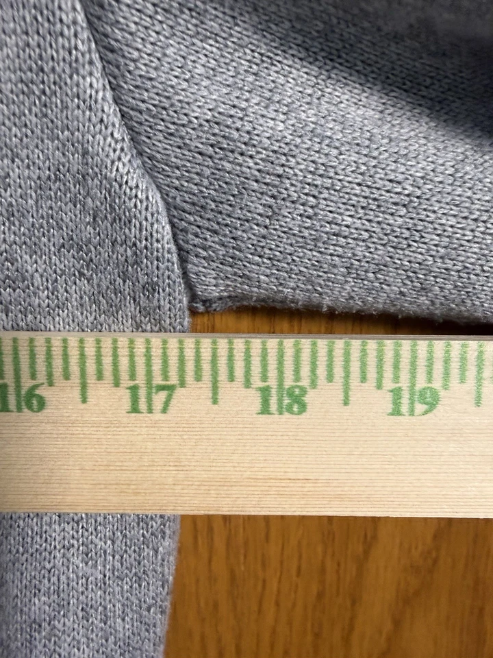 Pullover Vineyard Vines para mujer gris 1/4 cremallera manga larga XS playa costera preppy Foto 3 de 4