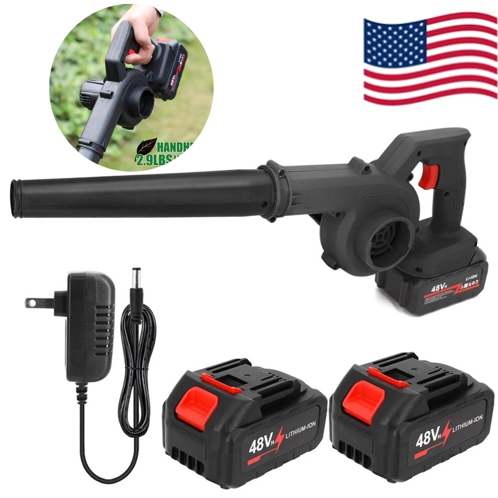 Vacuum Handheld Electric Leaf Blower With 2 Battery Usa