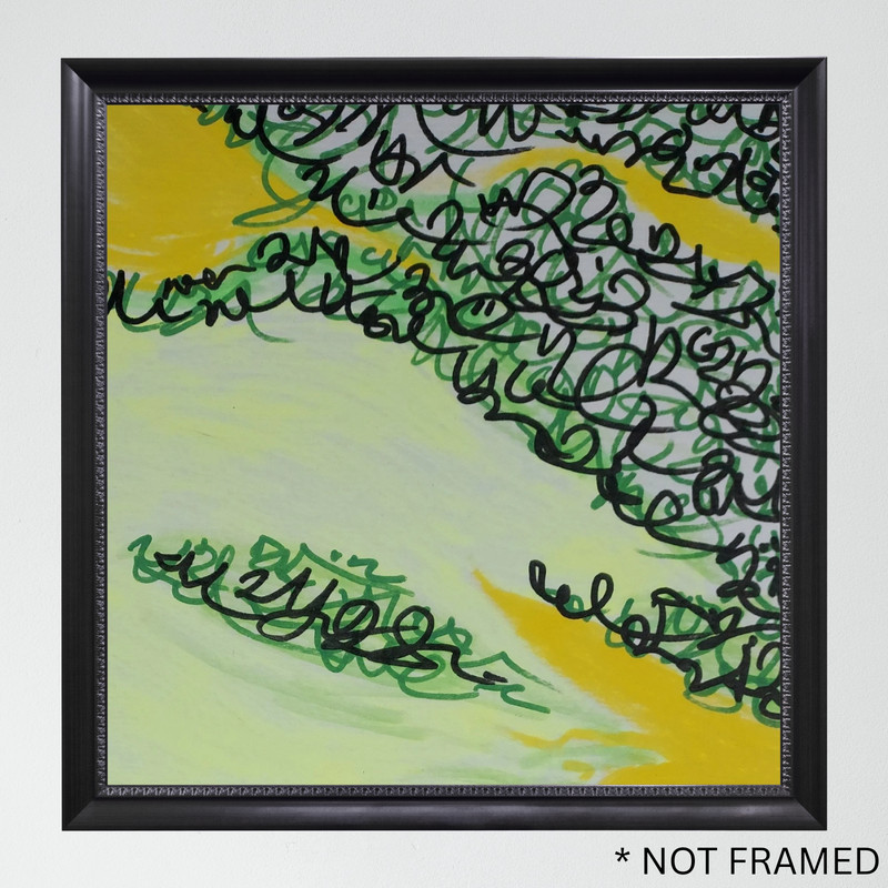 "Letters 11" Tristan Reasor Original Abstract Painting Acrylic 6x6