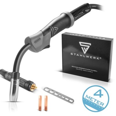 STAHLWERK AK15 MB15 Schweißbrenner 4 m Schlauchpaket für MIG MAG Schweißgeräte