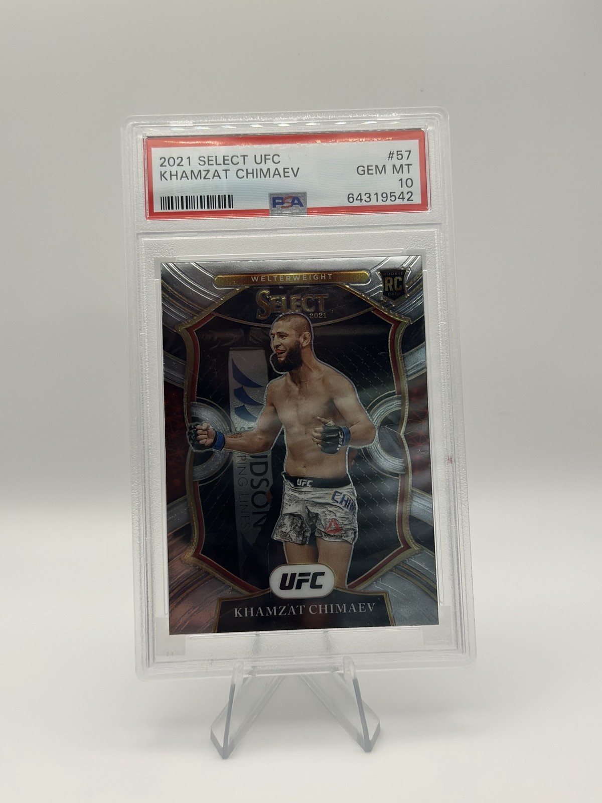 2021 Panini Select UFC #57 Khamzat Chimaev PSA 10
