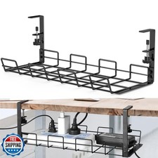 No Drill Under Desk Cable Management Tray, Desk Wire Management C