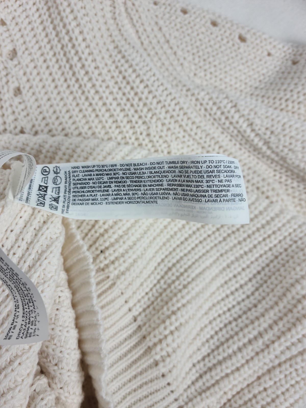 Mango Basics White Knit Sweater Medium thumbnail 7