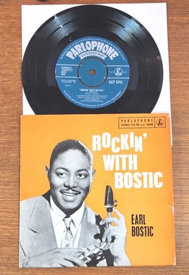EARL BOSTIC ''Rockin' With Bostic'' UK 50s green PARLOPHONE 7'' EP Jazz JIVE R & B