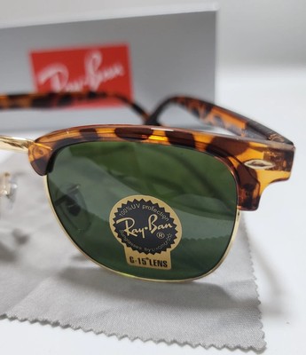 Ray-Ban RB3016 Clubmaster Unisex Sunglasses with Tortoise  display picture 1