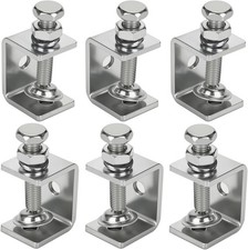 6 Pack Stainless Steel C Clamp - 1-3/16 Inch Small C Clamp Set, Heavy Duty Metal