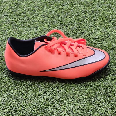 Nike Jr. Mercurial Victory V Turf Kids Soccer Shoes Mango-Silver