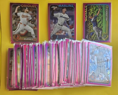 2024 Topps Chrome PINK Refractors Baseball Cards - You PICK!!! @@@ (08/09/25)