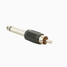 6.35mm Male Mono 6.35 to RCA Phono Male Plug Audio Extension Converter Adapter