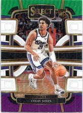 2023-24 Panini Select #83 Colby Jones Green White Purple Prizms