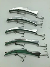5 PACK 6.5 Inch King Ling Wobbler Trolling Lure Russelure Style Silver B102