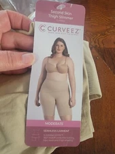 Curveez Second Skin Thigh Skimmer Nude Size L 