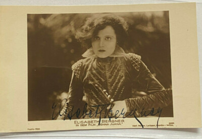 Elisabeth Bergner - Film / Theater  -  original Autogramm - Größe 14 x 9 cm