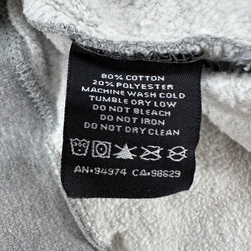 Undefeated Hoodie Mens L Grey Full Zip Sweater Fleece Solid Cotton Blend UNDFTD - Picture 8 of 12