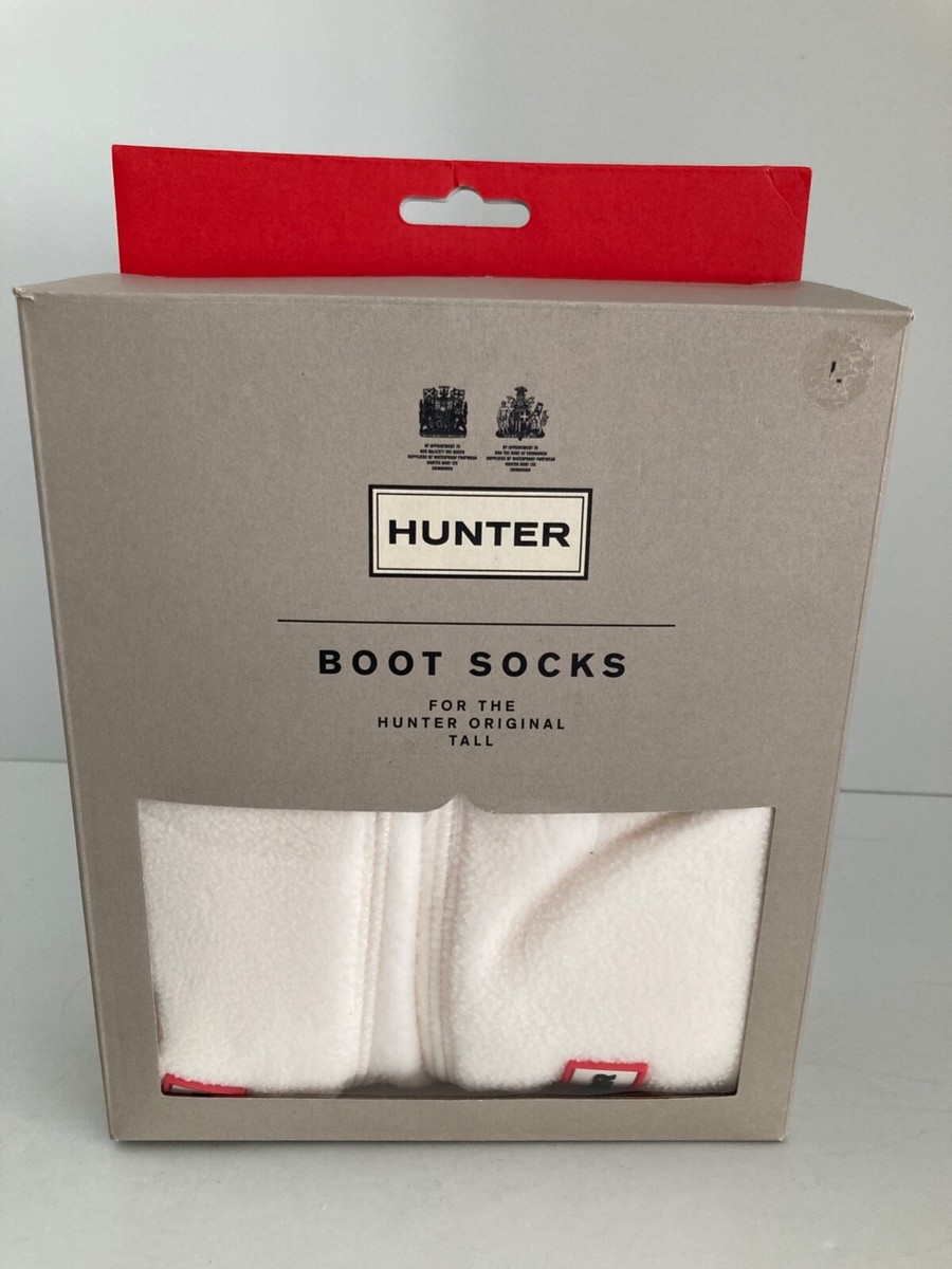 ◇HUNTER◇ UNISEX Original Tall Bootsocks Hunter White Hunter Original Tall Boot Fleece Socks Hunter White with