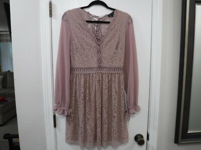 Womens Topshop Pink Lace Open Back Long Sleeve Lightweight Mini Dress Size 8 | eBay Womens Topshop Pink Lace Open Back Long Sleeve Lightweight Mini Dress Size 8 | eBay
