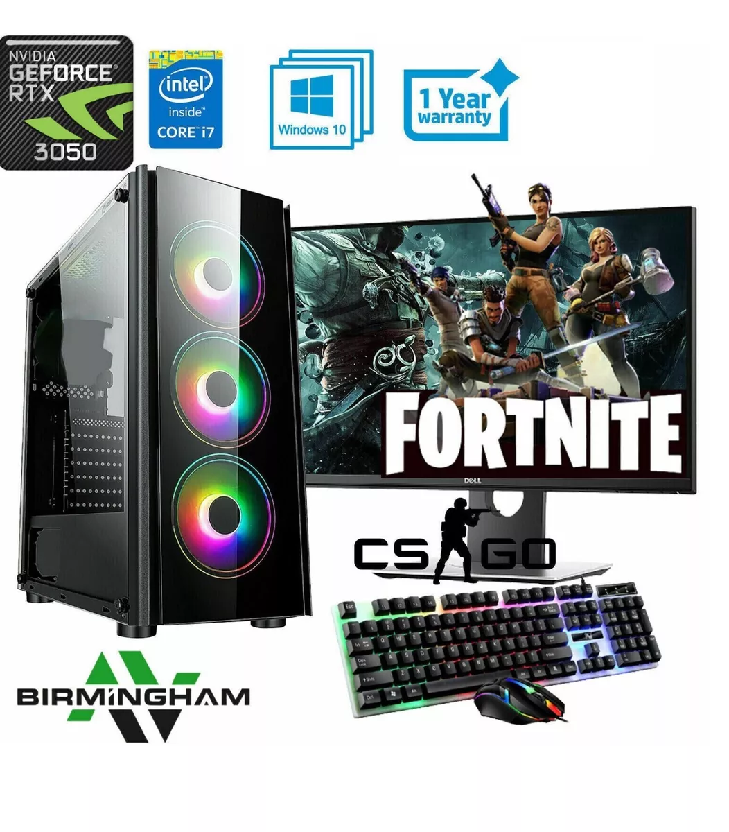 GAMING PC BUNDLE 27 INCH CORE i7 16GB RAM SSD+1TB HDD 8GB GRAPHICS CARD