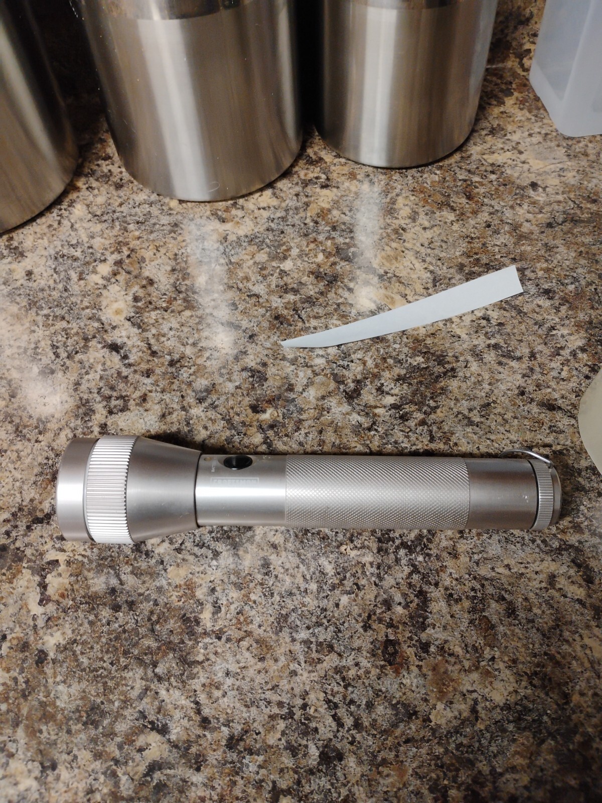 Vintage Craftsman Flashlight Silver Metal Heavy Duty Working 6+