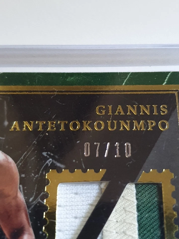 2017 Cornerstones Giannis Antetokounmpo #PATCH PRIME /10 Game Worn Jersey - Rare - Image 3 of 4