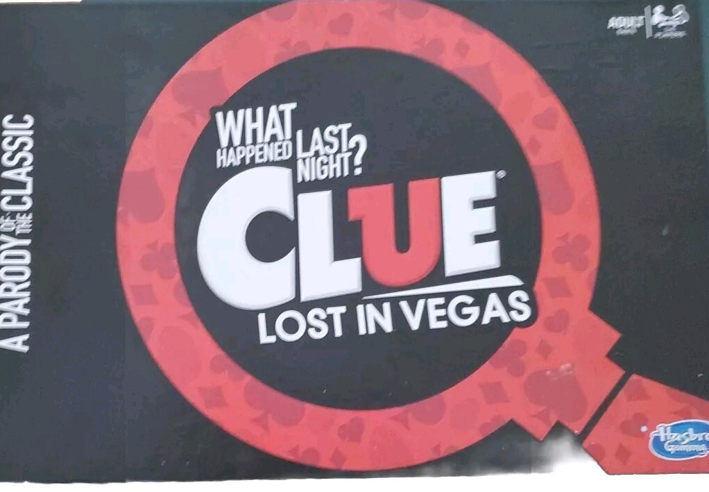 CLUE,  What Happened Last Night? Lost in Vegas Board Game  Complete Never Played