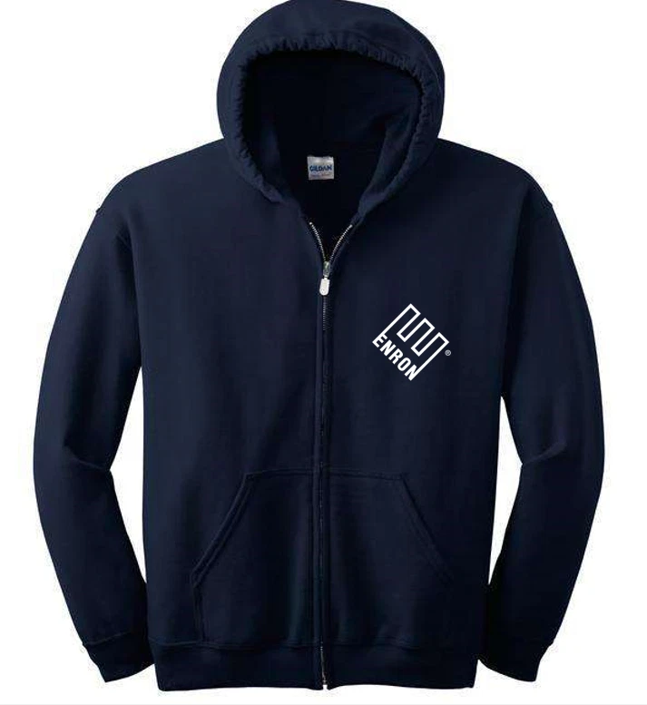 Enron Logo Hoodie Retro Zip Hooded