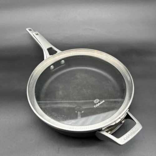 Calphalon Premier Space Saving Hard Anodized 3qt Fry Pan w/ Lid 1388