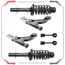 Front Strut w/ Coil Spring Assembly Sway Bar Control Arm For Volkswagen Jetta