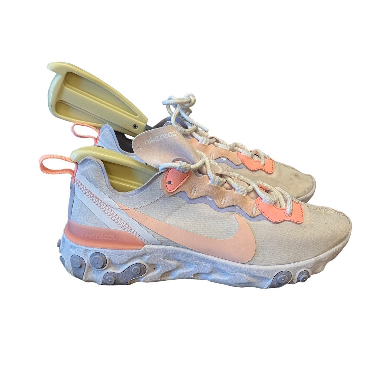 Nike React Element 55 Running Shoes Pale Pink Womens Size