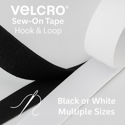 VELCRO  Klettband zum Aufnähen - schwarz oder weiß - Nahtverschluss