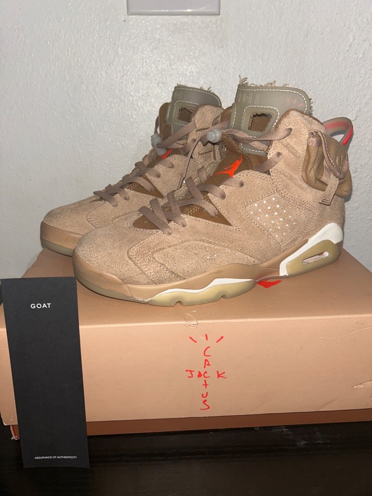 Size 9 - Jordan 6 Retro x Travis Scott Mid British Khaki