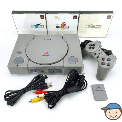 PlayStation PS1 Console SCPH-9000 Final Fantasy 7 8 9 Set 3 Games Square Japan - Photo 1/24