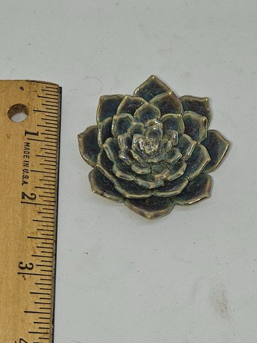 Handmade Glazed 3D Ceramic Succulent Flower Sculpture Modern Art Tablescape ¹ - Picture 15 of 45