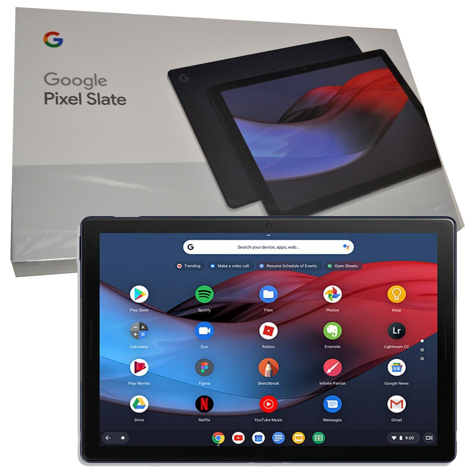 Nuovo 12,3 Google Pixel Slate Intel Core i5 128GB eMMC/8GB RAM Blu Tablet  Wi-Fi