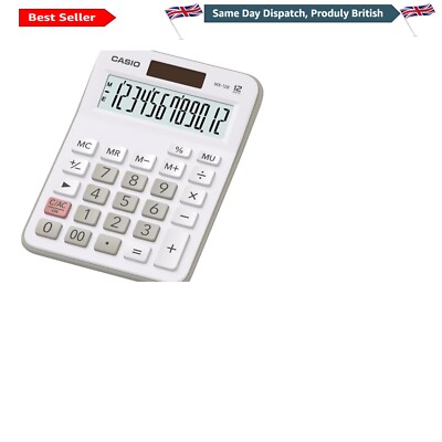 Neu Casio MX-12 Tischrechner 12-stellige Anzeige klar