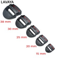 Plastic Ladder Lock Slider Buckles Backpack Straps Black
