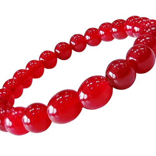 Pulsera de ónix rojo 100 % natural cuentas redondas de 8 mm lote al por mayor... - Imagen 4 de 4