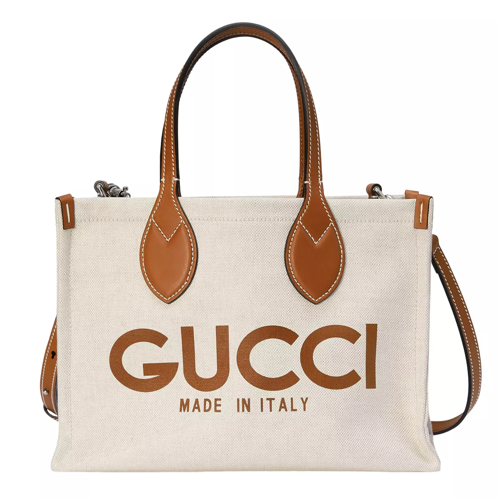 Petit sac fourre tout GUCCI beige coton et lin neuf et authentique