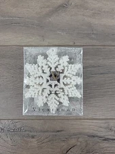 Vickerman 24 Piece White Snowflake Ornament Set | New