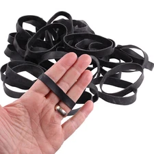 Platinum Rubber Bands #73 Size Blk (Extra Wide 375inch , Large) UV Rated US Made