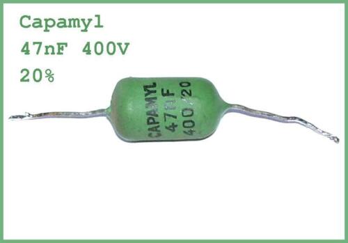 1 CAPAMYL Mylar 47nF Capacitor - 400V - 0.047uF - 47000pF 20% @ - Picture 1 of 4