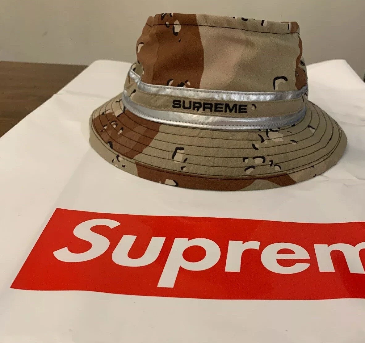 SUPREME CONTRAST STITCH CRUSHER HAT Chocolate Chip Camo Size S M