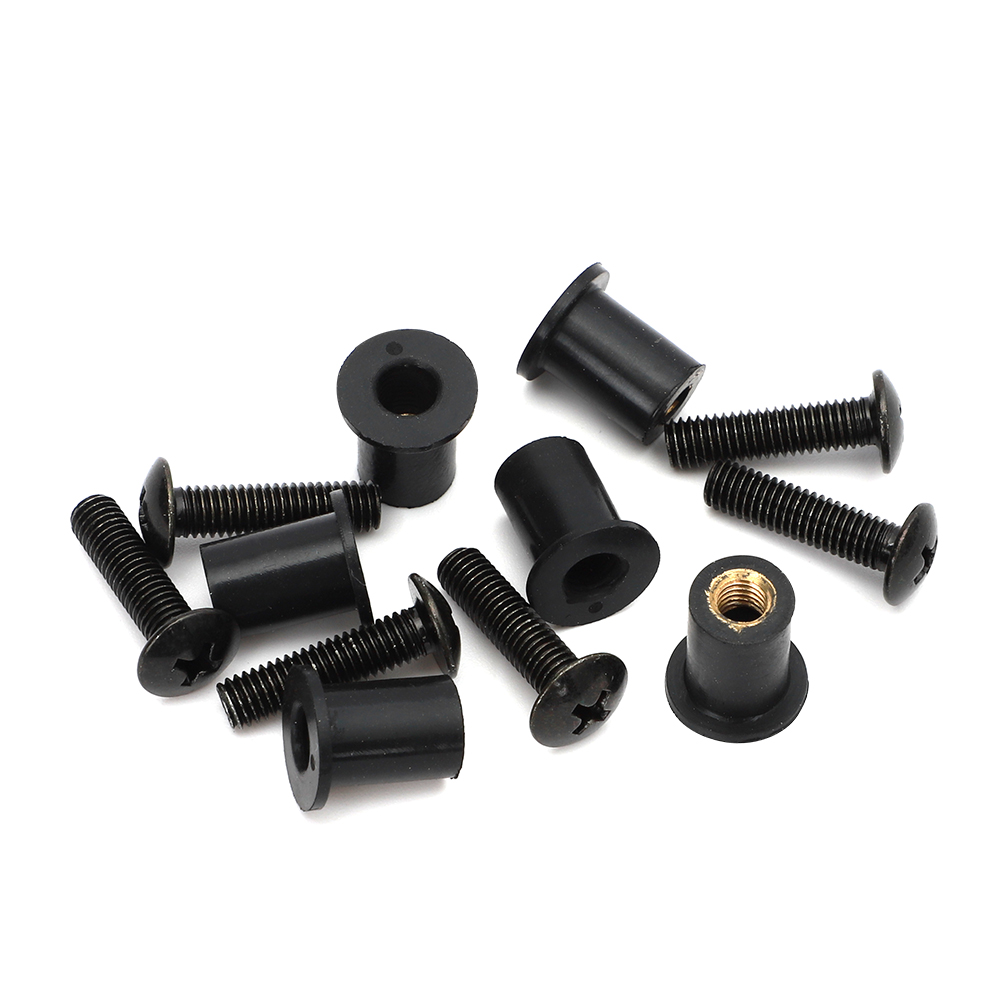 Cruisenest Windshield Screw & Nut Kit – 6 Sets For Yamaha Snowmobiles – 90150-05024-00