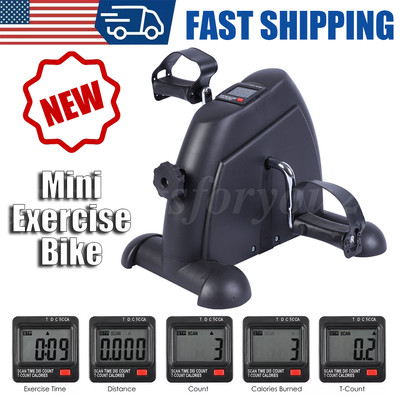 Mini Exercise Bike Pedal Exerciser Machine Foot Arm &Leg Recovery Peddle w/ LCD