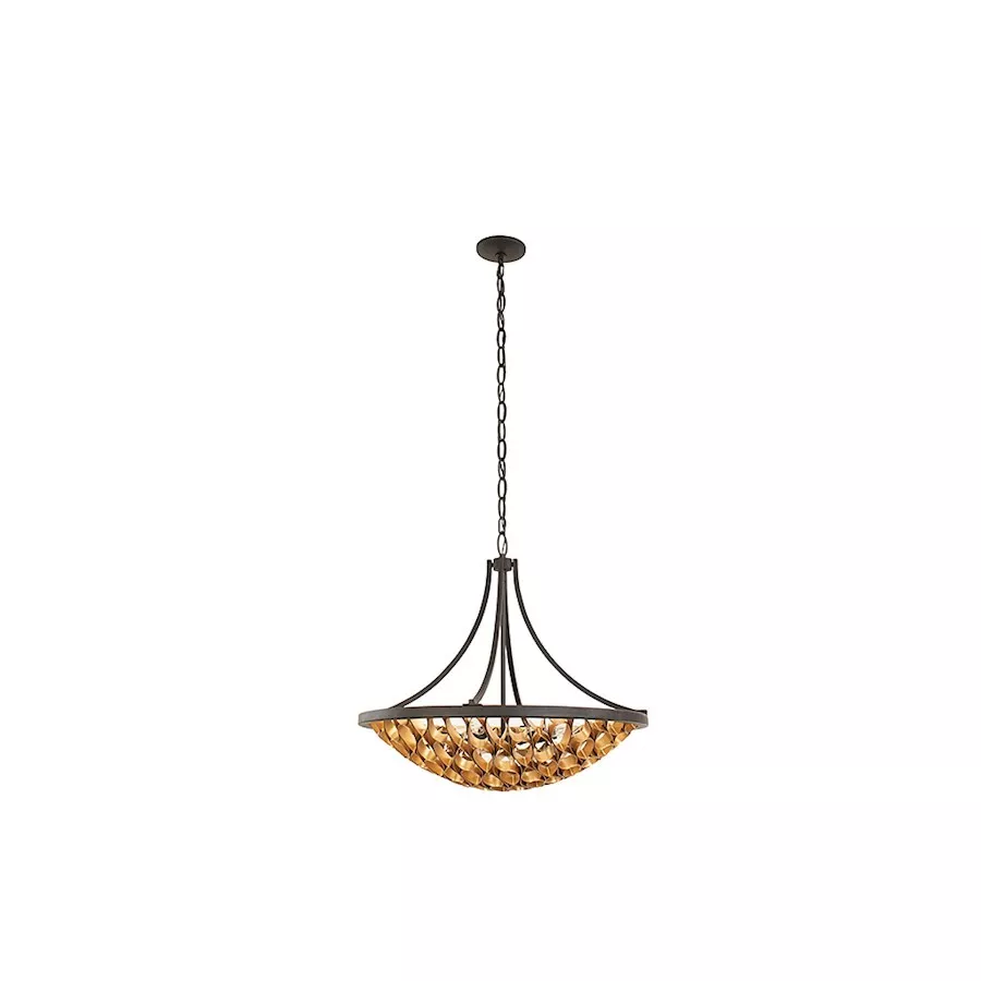 Savoy House Ventura 6 Light Pendant Matte Black Gold 7 9350 6 46