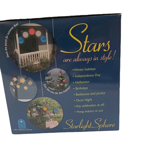 Starlight Sphere 50 Light Red Green Clear or Blue 6” Globe Indoor/Outdoor - Picture 5 of 21