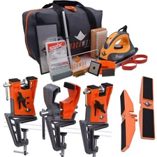 RaceWax Diamond Ski Wax Tuning Kit+Metal World Cup Ski Vise + Snowboard Adapter