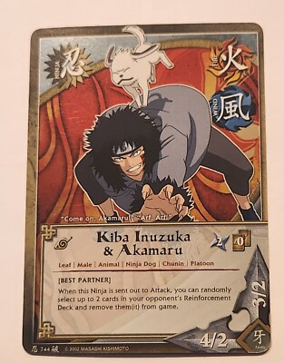 Kiba Inuzuka & Akamaru - N-744 - Common - 1st Edition - Foil (read description)